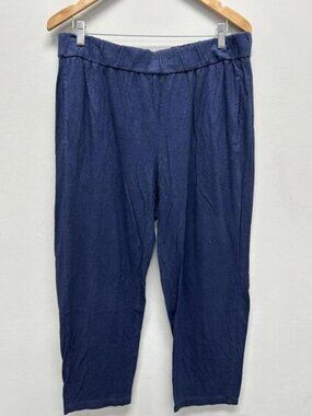 Eileen Fisher Organic Cotton Ankle Pant—Midnight